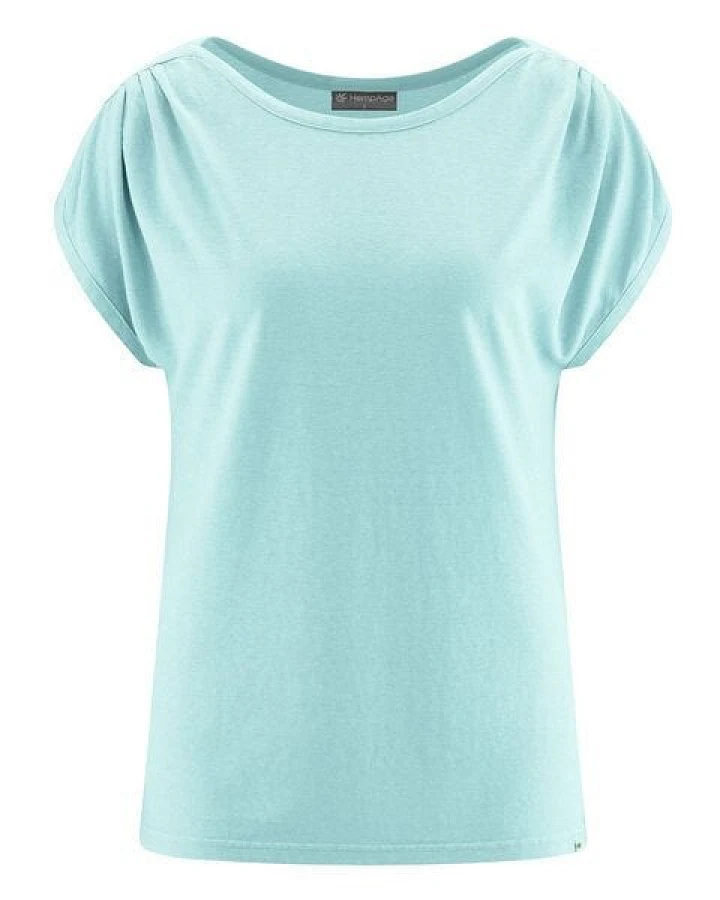 HempAge Ärmelloses Damen-Shirt mit U-Boot Halsausschnitt Hanf/Biobaumwolle