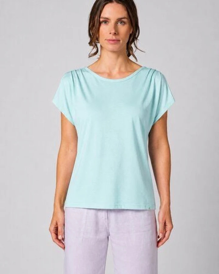 HempAge Ärmelloses Damen-Shirt mit U-Boot Halsausschnitt Hanf/Biobaumwolle