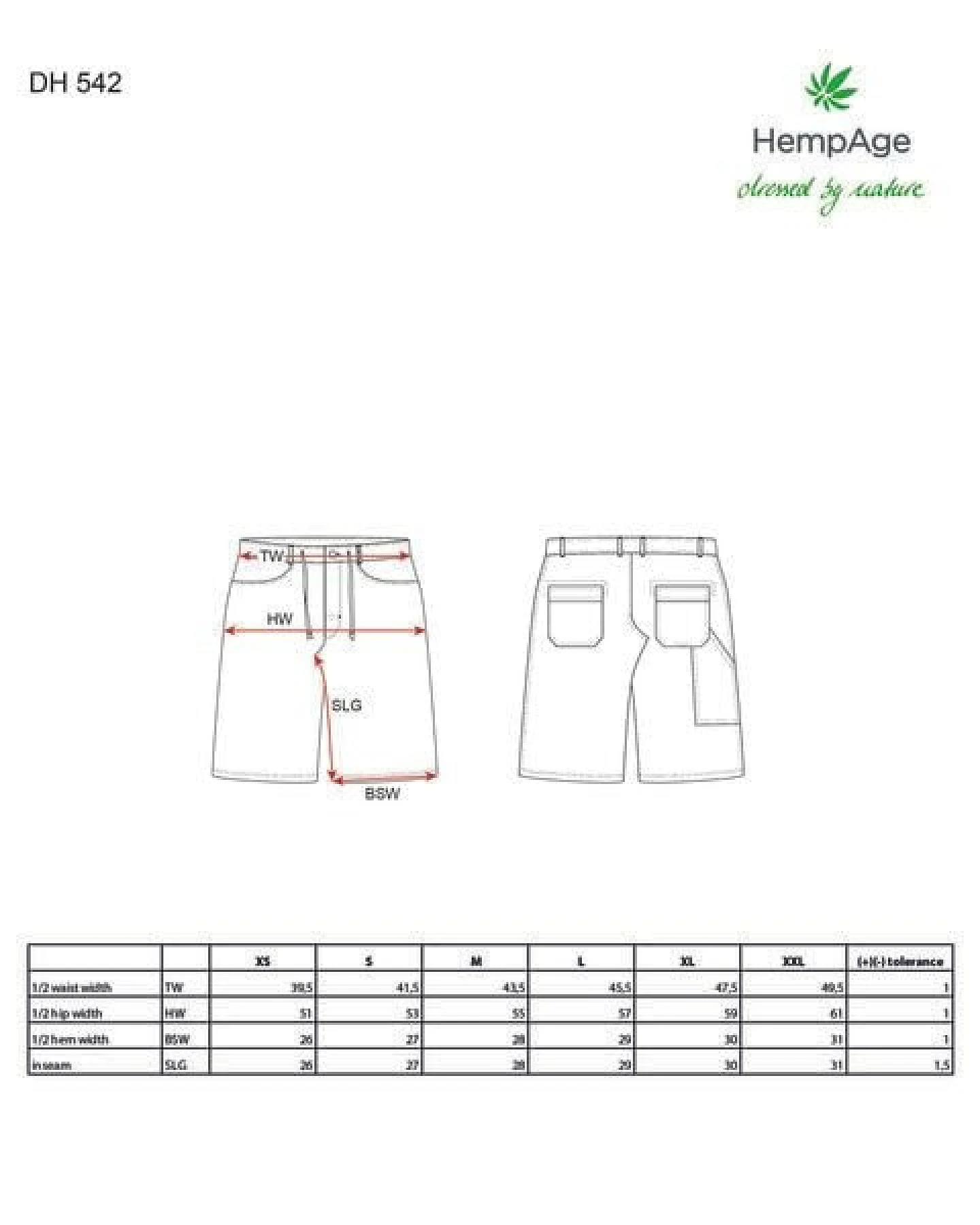 HempAge Herren Bermuda Denim Hanf/Biobaumwolle – Ansicht 3