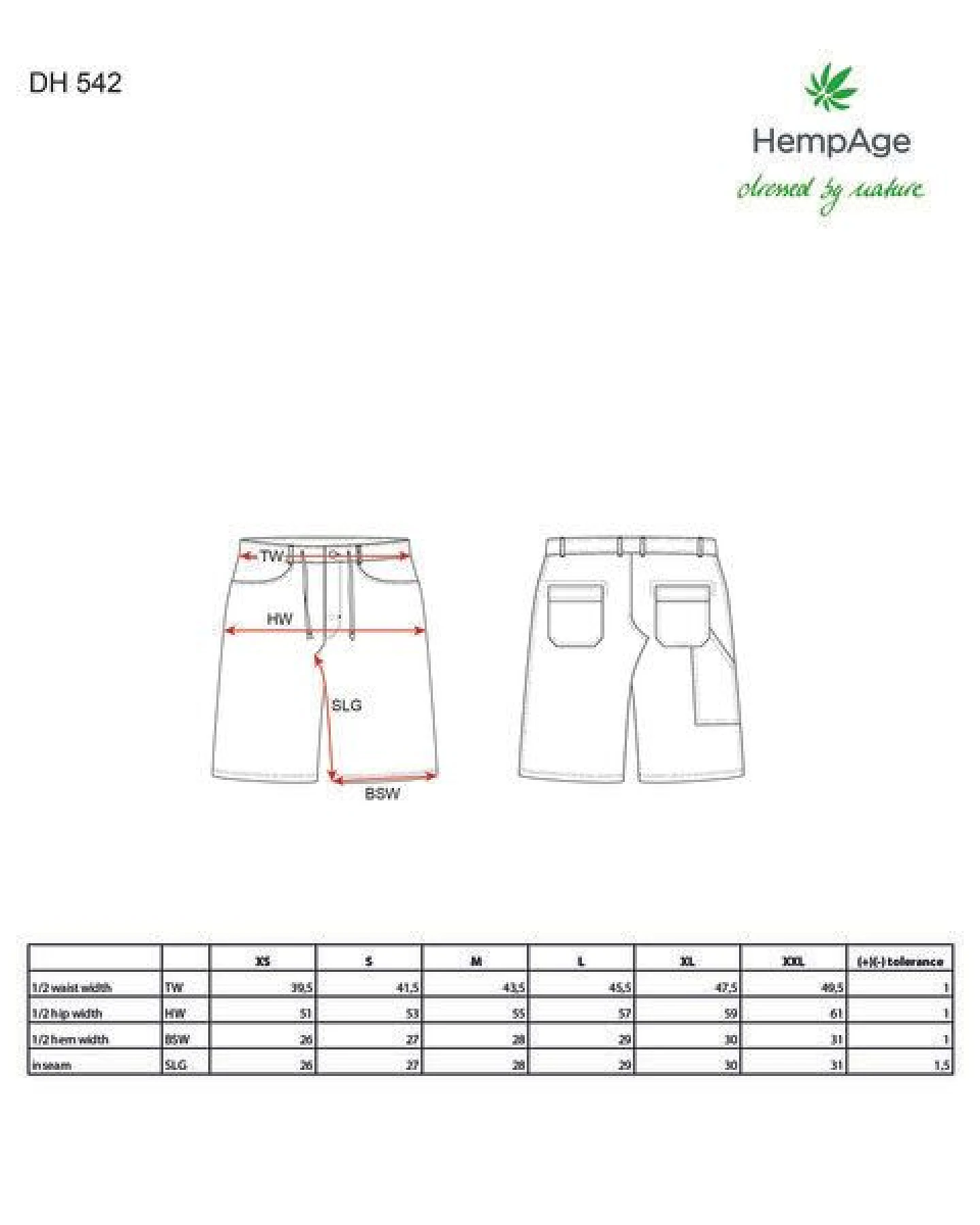 HempAge Herren Bermuda Denim Hanf/Biobaumwolle – Ansicht 3