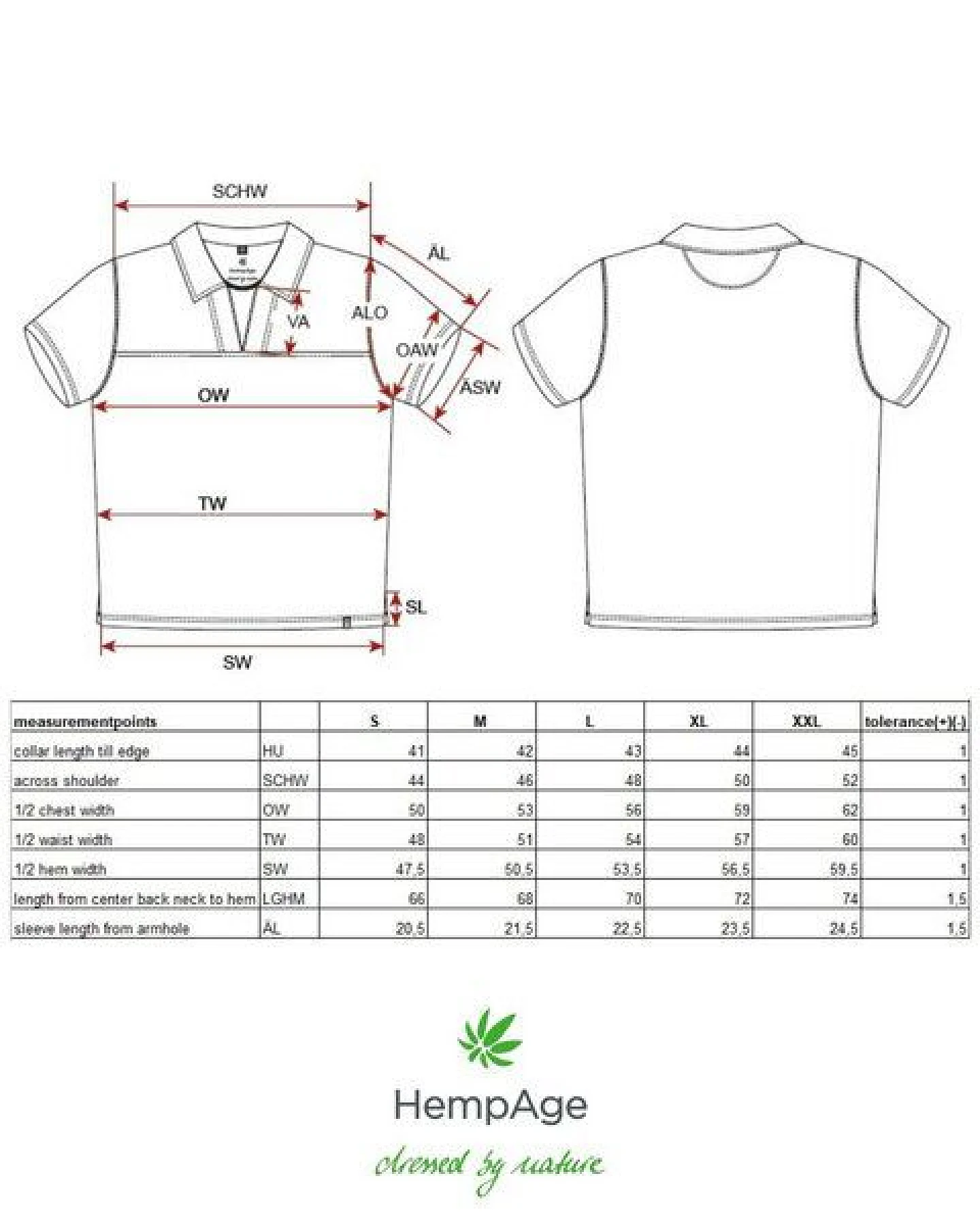 HempAge Herren T-Shirt Retro Hanf/Biobaumwolle – Ansicht 3