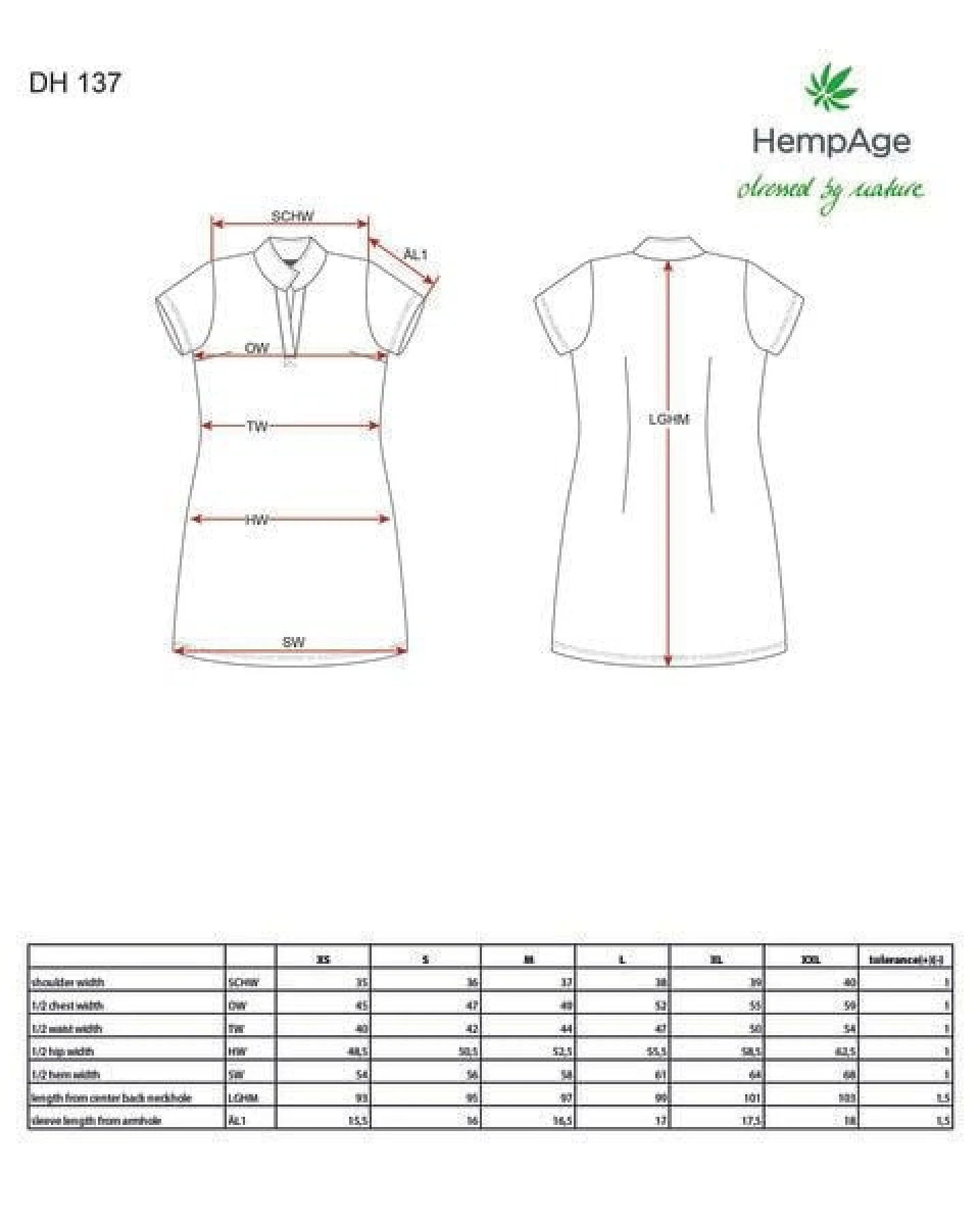 HempAge Kurzarmkleid mit Polokragen Hanf/Biobaumwolle – Ansicht 4