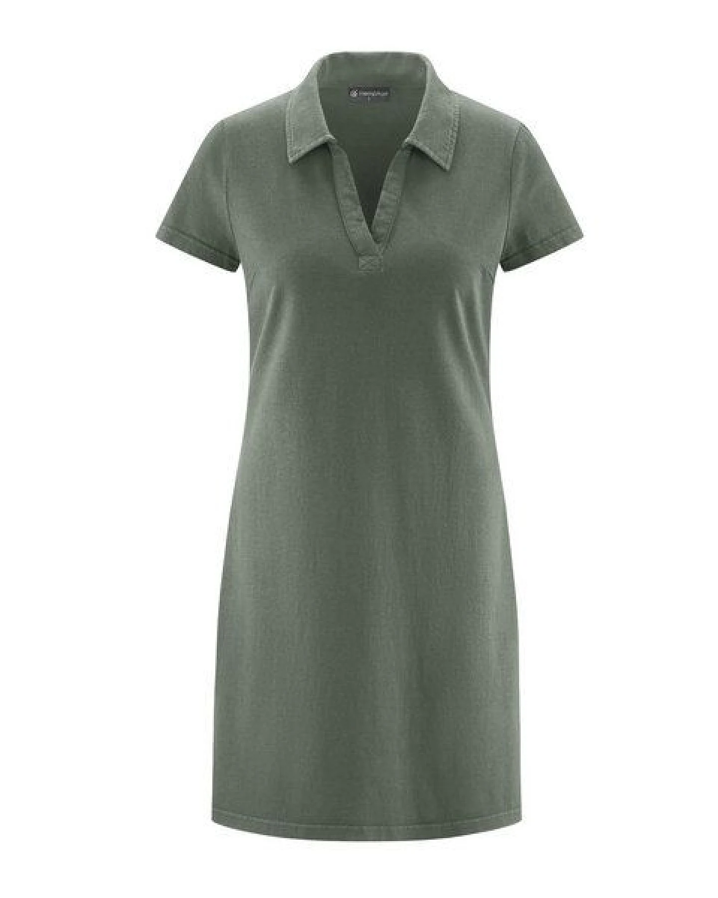 HempAge Kurzarmkleid mit Polokragen Hanf/Biobaumwolle – Ansicht 3