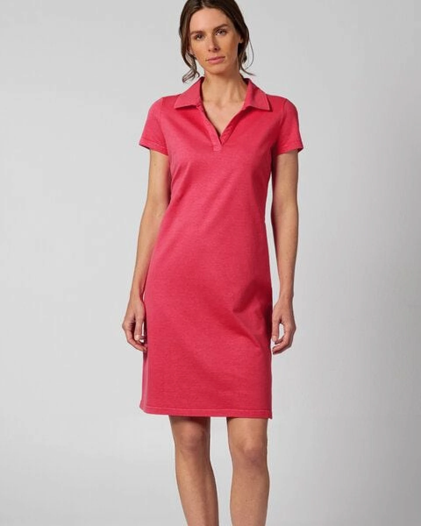 HempAge Kurzarmkleid mit Polokragen Hanf/Biobaumwolle – Ansicht 2