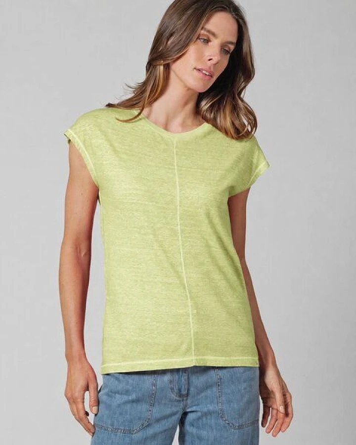 HempAge Ärmelloses Damen-Shirt mit Wascheffekt Hanf/Biobaumwolle