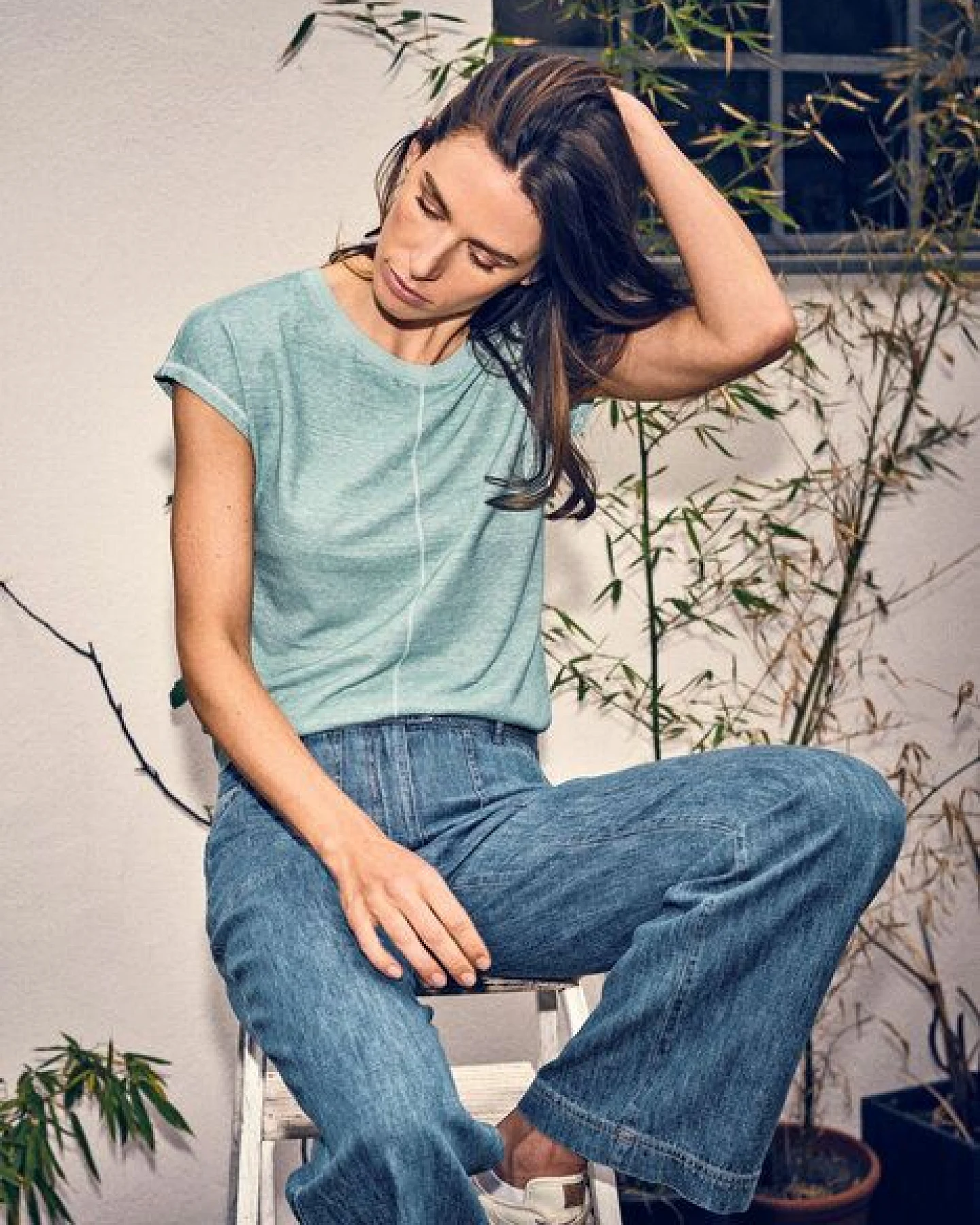 HempAge Ärmelloses Damen-Shirt mit Wascheffekt Hanf/Biobaumwolle – Ansicht 4