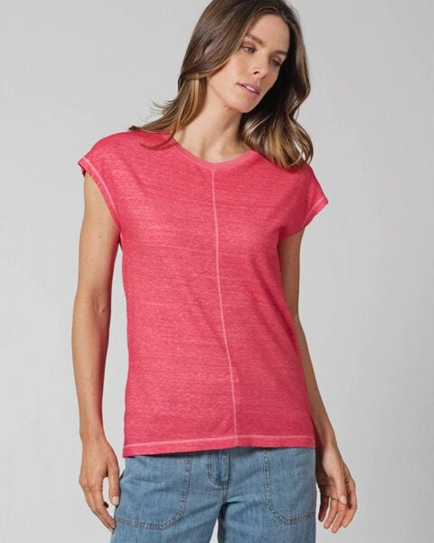 HempAge Ärmelloses Damen-Shirt mit Wascheffekt Hanf/Biobaumwolle – Ansicht 2