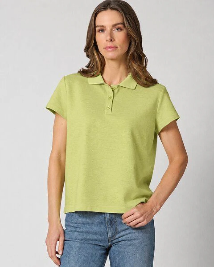 HempAge Klassisches Damen-Poloshirt Hanf/Biobaumwolle