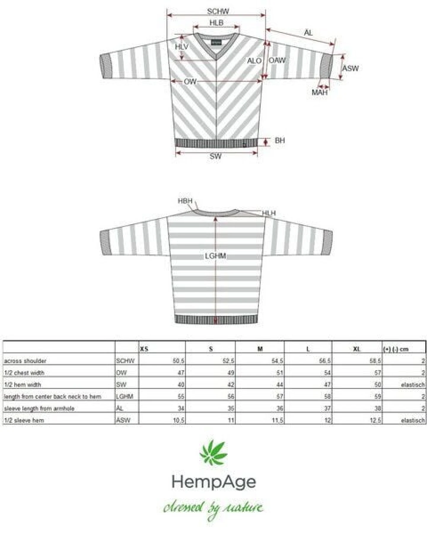 HempAge Pullover mit V-Ausschnitt Hanf/Biobaumwolle – Ansicht 2
