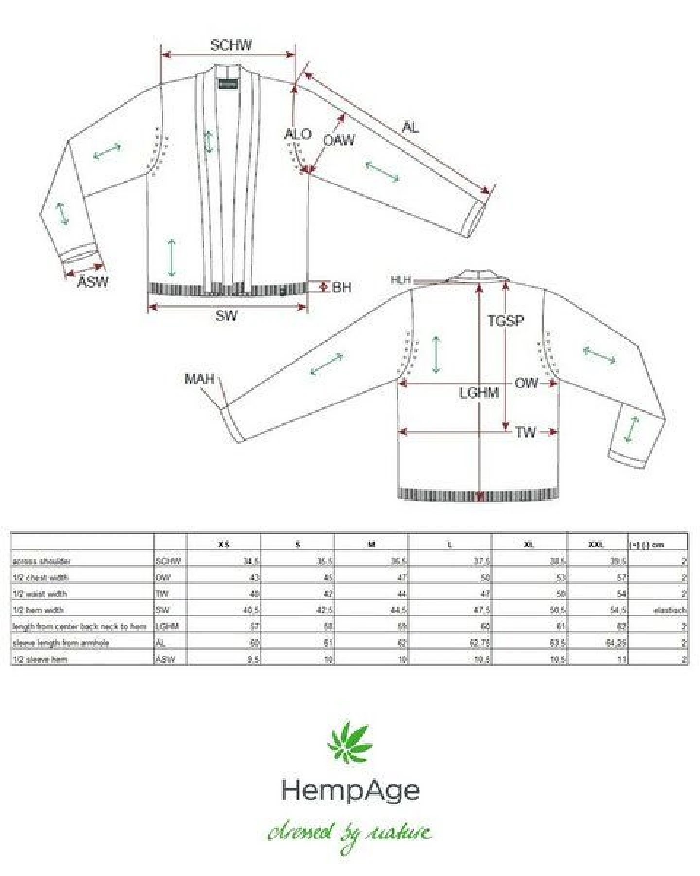 HempAge Damen-Cardigan mit Schalkragen Hanf/Biobaumwolle – Ansicht 2