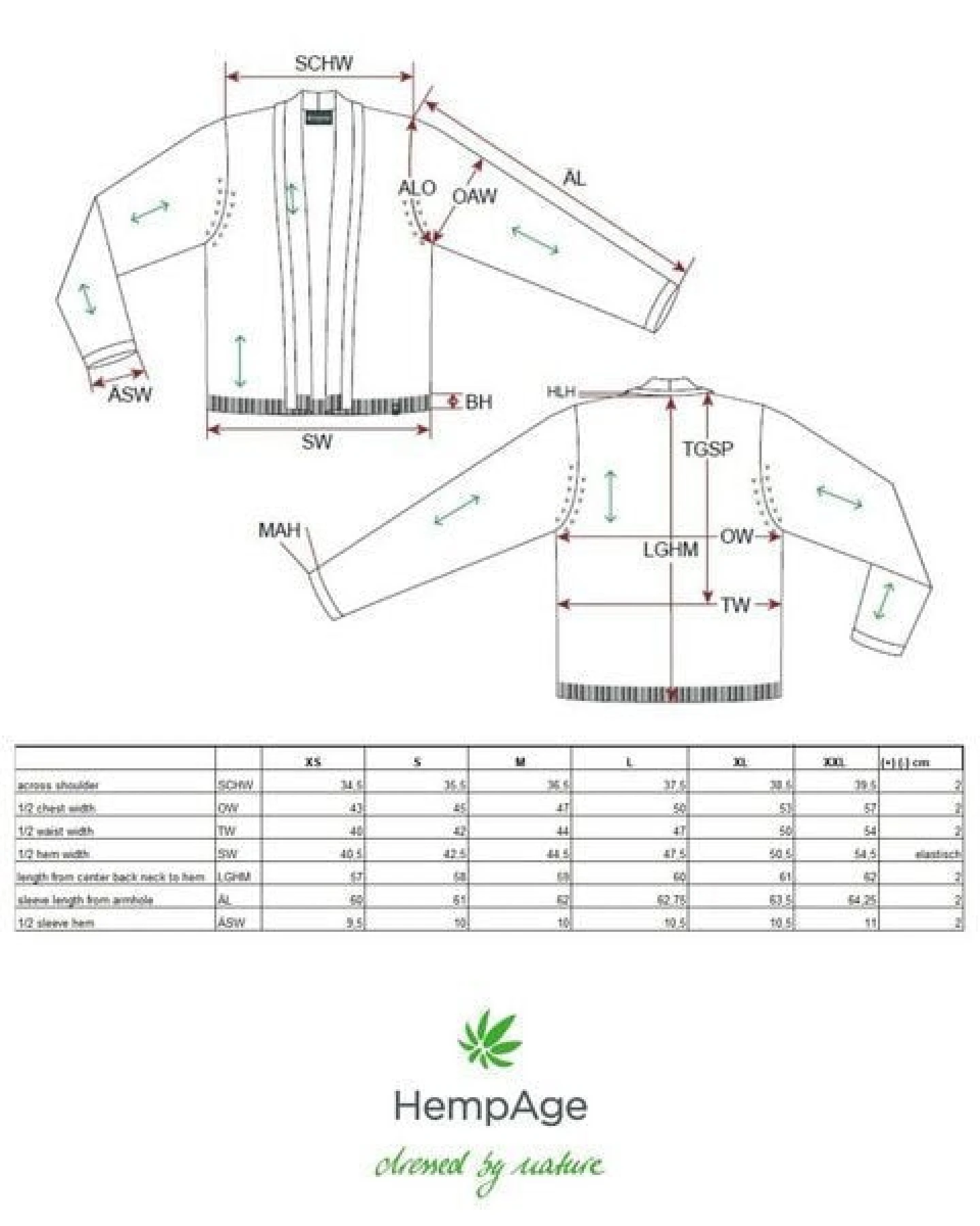 HempAge Damen-Cardigan mit Schalkragen Hanf/Biobaumwolle – Ansicht 2