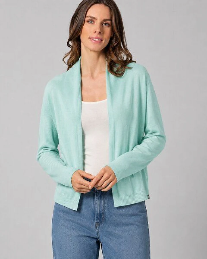 HempAge Damen-Cardigan mit Schalkragen Hanf/Biobaumwolle